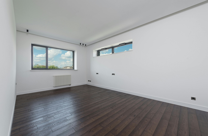 cleaned room after renovation