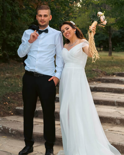 фотосесия на младоженци в парка