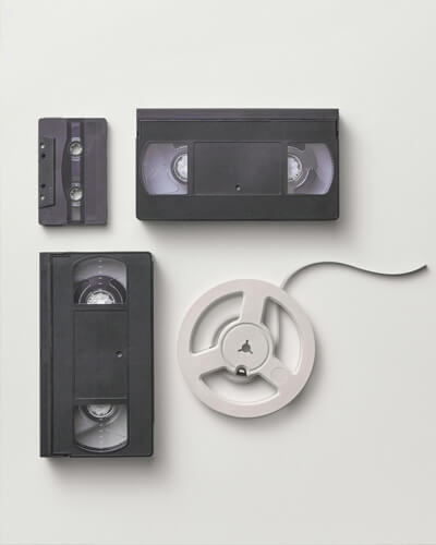 различни видео носители за процес, монтаж и обработка